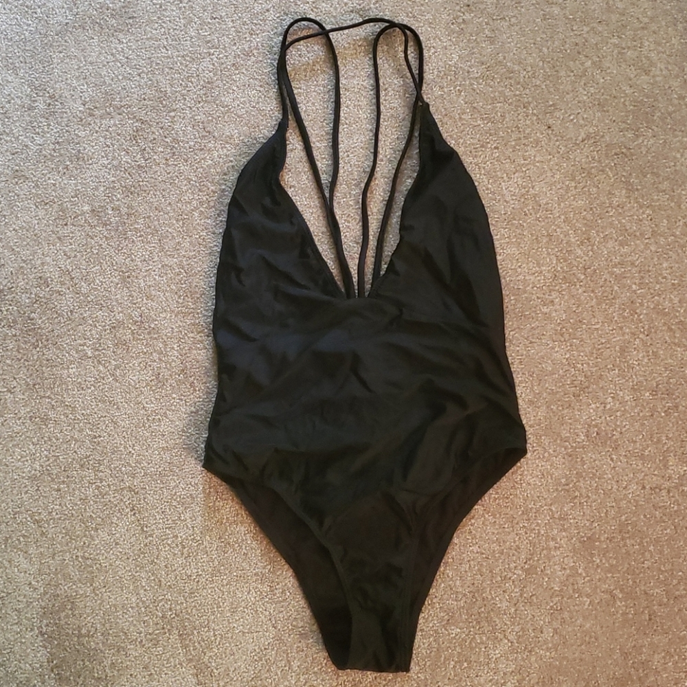 One Piece Black Sexy Swimsuit